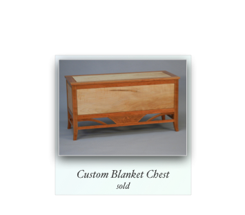 Blanket Chest Handmade of Tiger Maple and Cherry