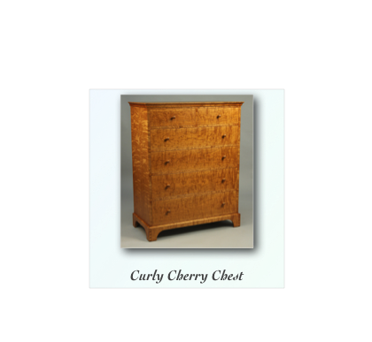 Curly Cherry Chest of Drawers Dresser