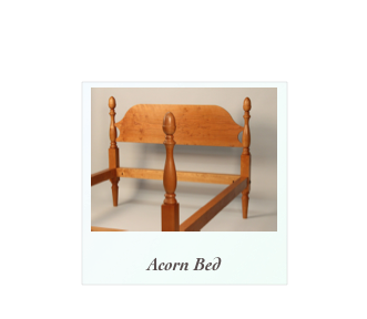 Acorn Bed made of solid cherry