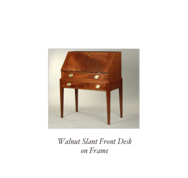 ￼
 Walnut Slant Front Desk
 on Frame