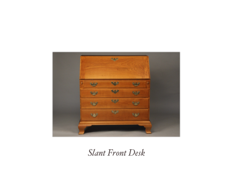 Newport Style Slant Front Desk Cherry Desk