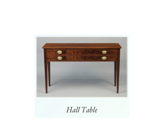 Handmade Hall Table Crotch Walnut