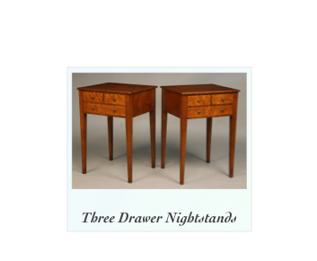 ￼   
Three Drawer Nightstands