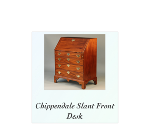Massachusetts Chippendale Slant Front Desk